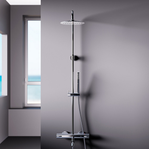 Душевая система Damixa Scandinavian Pure 936810000 с термостатом Хром латунь на стену