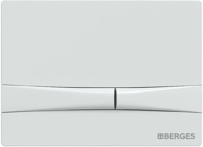 Комплект унитаза с инсталляцией Berges Floe Rimless 043283 с сиденьем Микролифт и Белой клавишей смыва фарфор подвесной