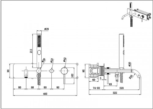 Смеситель для ванны Allen Brau Priority 5.31A05-GB цвет Золото