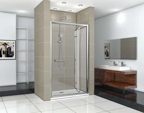 Душевая дверь Ceruttispa Bella D91T профиль Хром стекло прозрачное