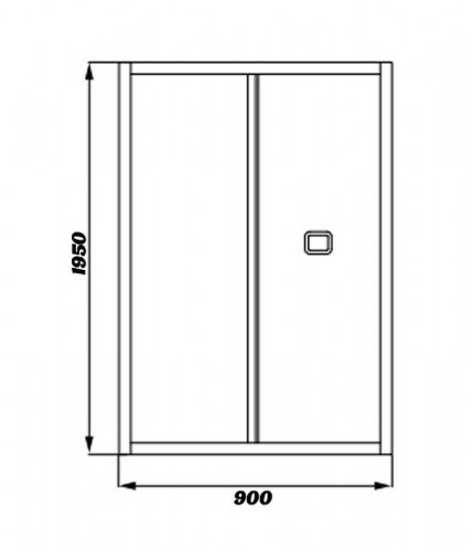 Душевая дверь Ceruttispa Bella D91T профиль Хром стекло прозрачное