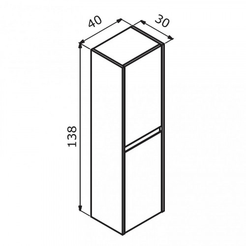 Шкаф пенал Orka Lisbon 40 3001187 подвесной