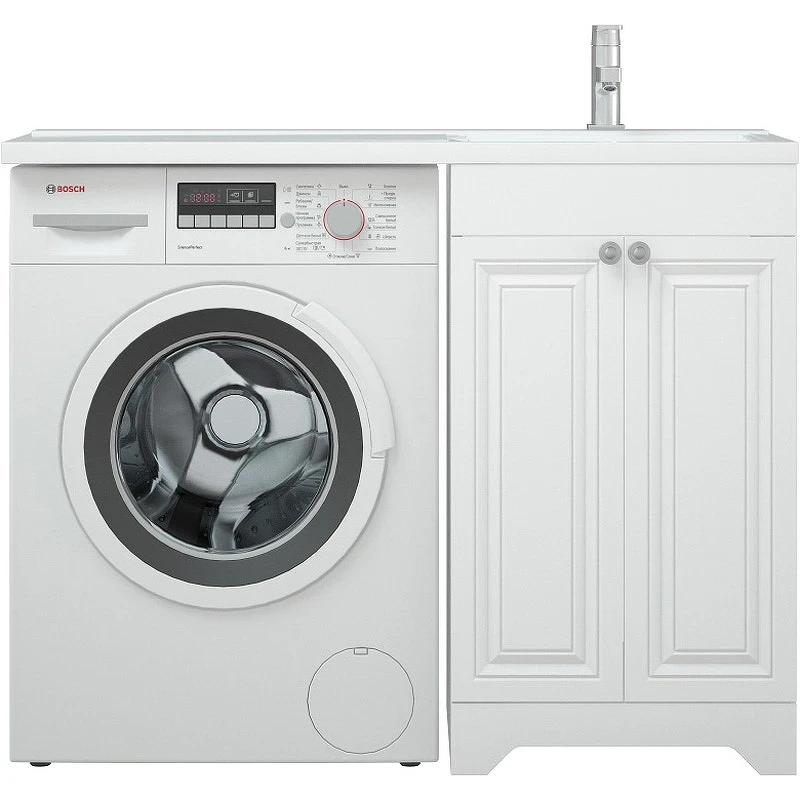 Тумба под раковину Corozo Леон 110 SD-00000890 Белая матовая МДФ / ЛДСП