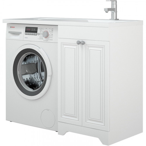 Тумба под раковину Corozo Леон 110 SD-00000890 Белая матовая МДФ / ЛДСП