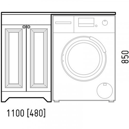 Тумба под раковину Corozo Леон 110 SD-00000890 Белая матовая МДФ / ЛДСП