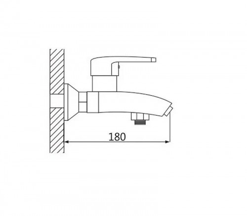 Смеситель для ванны Shevanik S5002F цвет Белый Хром