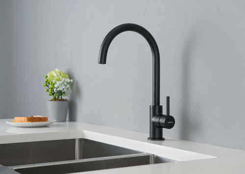 Смеситель для кухни Aquatek Европа AQ1382MB Черный матовый латунь