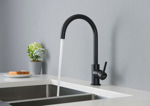 Смеситель для кухни Aquatek Европа AQ1382MB Черный матовый латунь