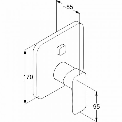 Смеситель для душа Kludi Pure Style 406590575 Хром латунь встраиваемый