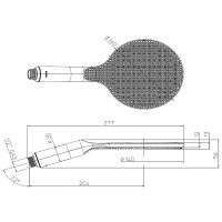 Ручной душ Bossini Apice B00900.045 Белый матовый пластик