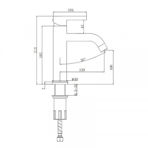 Смеситель для раковины Splenka S221.10.03 цвет Золото матовое