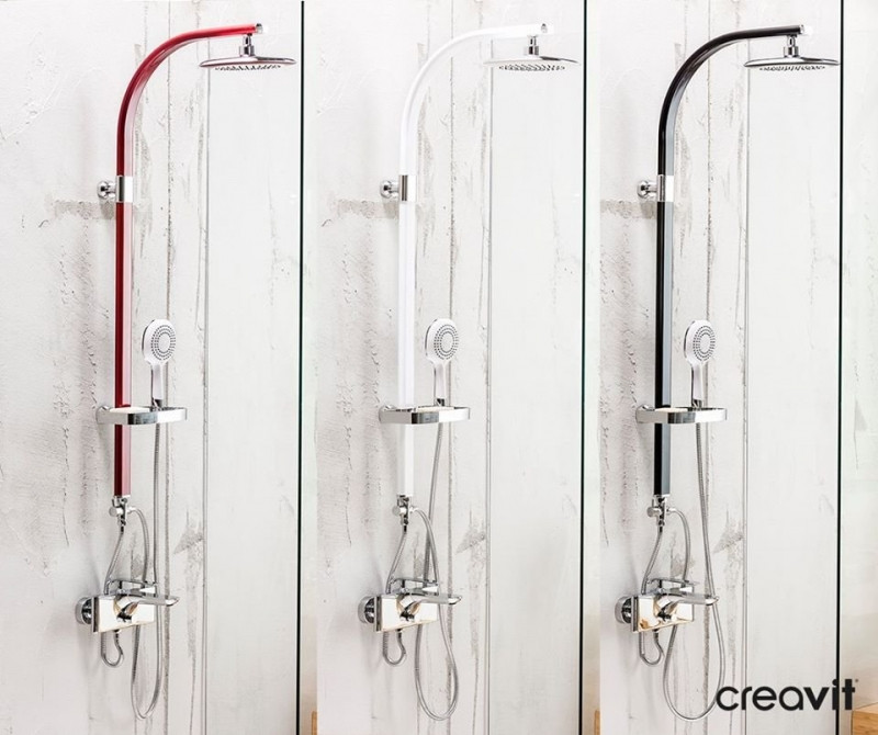 Душевая система Creavit SH773 Белая нержавеющая сталь на стену
