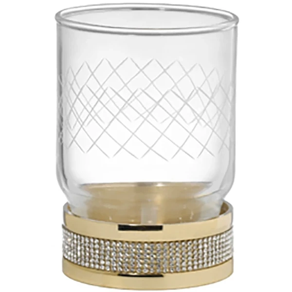Стакан для зубных щеток Boheme Royal Cristal 10931-G Золото