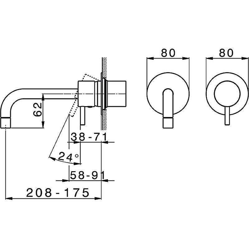 Смеситель для раковины Cisal Less New LN00551621 Хром