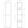Шкаф пенал BelBagno Kraft 33 R KRAFT-1600-2A-SC-RGB-R подвесной Rovere Galifax Bianco МДФ / ЛДСП