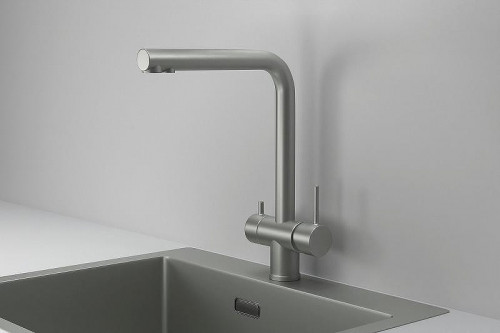 Смеситель для кухни Granula Kitchen Space 7011 цвет Сталь матовая