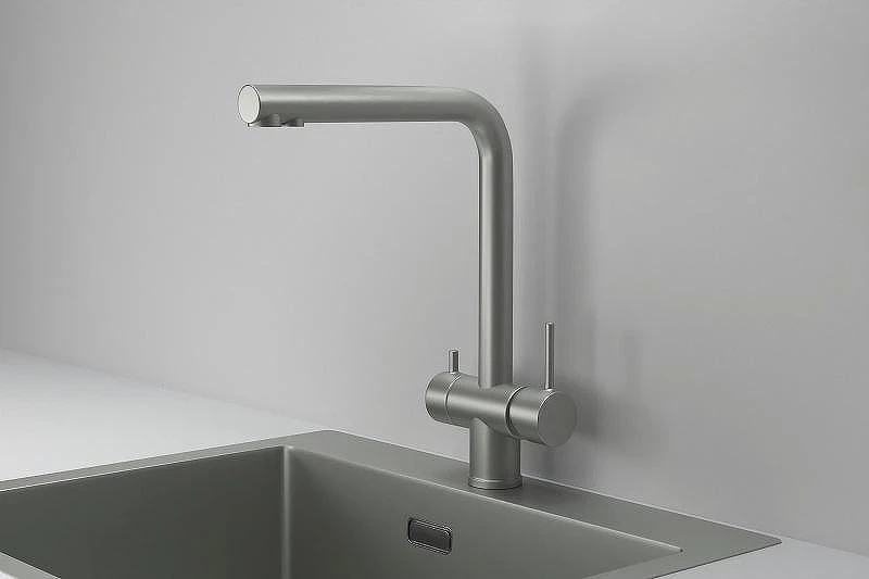 Смеситель для кухни Granula Kitchen Space 7011 цвет Сталь матовая