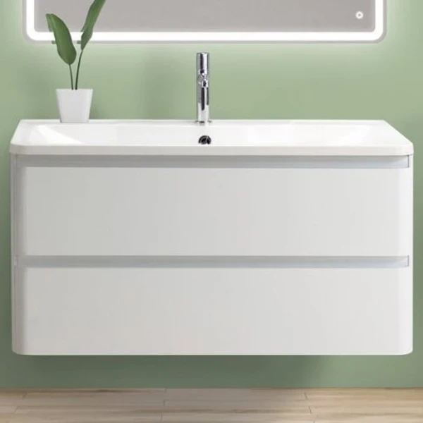 Тумба под раковину BelBagno ALBANO-900-2C-SO-BL подвесная Bianco Lucido МДФ / ЛДСП