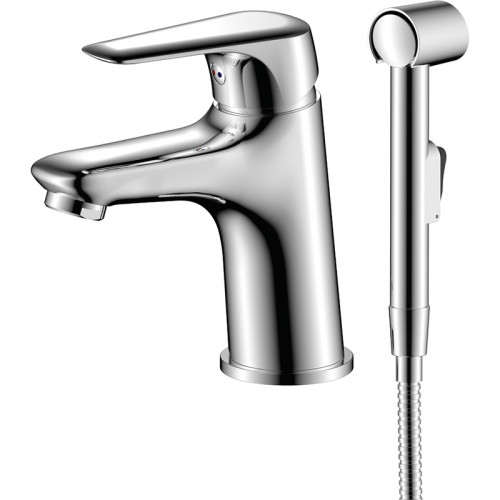 Смеситель для раковины Olive's Evora 33120EV с гигиеническим душем Хром на столешницу