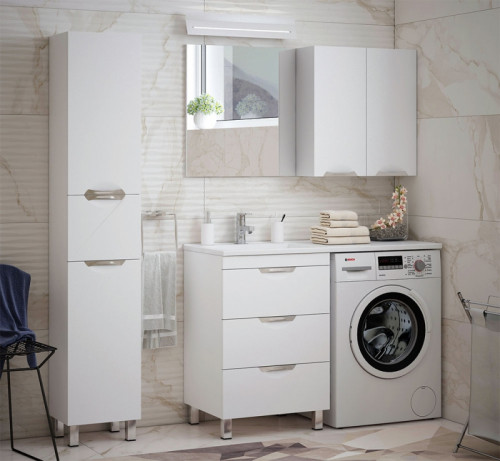 Тумба под раковину Corozo Алиот 120 SD-00000597 Белая МДФ / ЛДСП