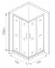 Душевой уголок Good Door Cofe CR-90-C-B 90x90 КФ00006 профиль Черный стекло прозрачное