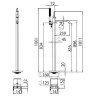 Смеситель для ванны Bossini Apice Z00581.030 Хром