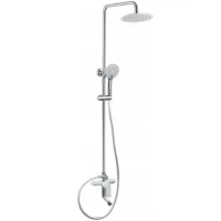 Душевая система Aquanet Arctic AF520-72-R-CW Хром Белый латунь на стену