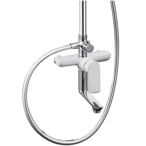 Душевая система Aquanet Arctic AF520-72-R-CW Хром Белый латунь на стену