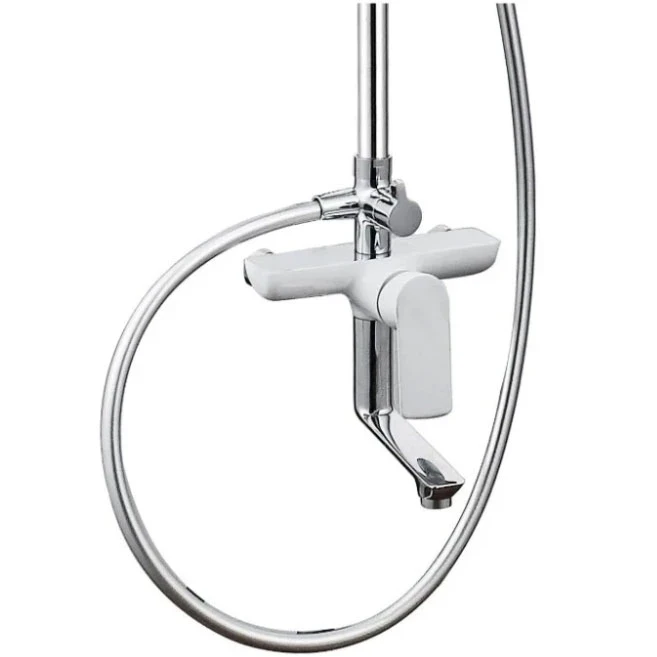 Душевая система Aquanet Arctic AF520-72-R-CW Хром Белый латунь на стену