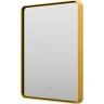 Зеркало Brevita Mercury 60 MER-Rett6-060/80-gold с подсветкой Золото матовое с сенсорным выключателем стекло