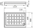 Акриловый поддон для душа Radomir Верчелли 121x84x19 R 1-11-0-2-0-012 Белый