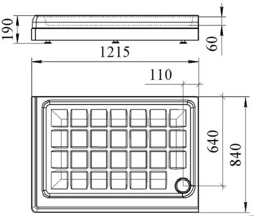 Акриловый поддон для душа Radomir Верчелли 121x84x19 R 1-11-0-2-0-012 Белый