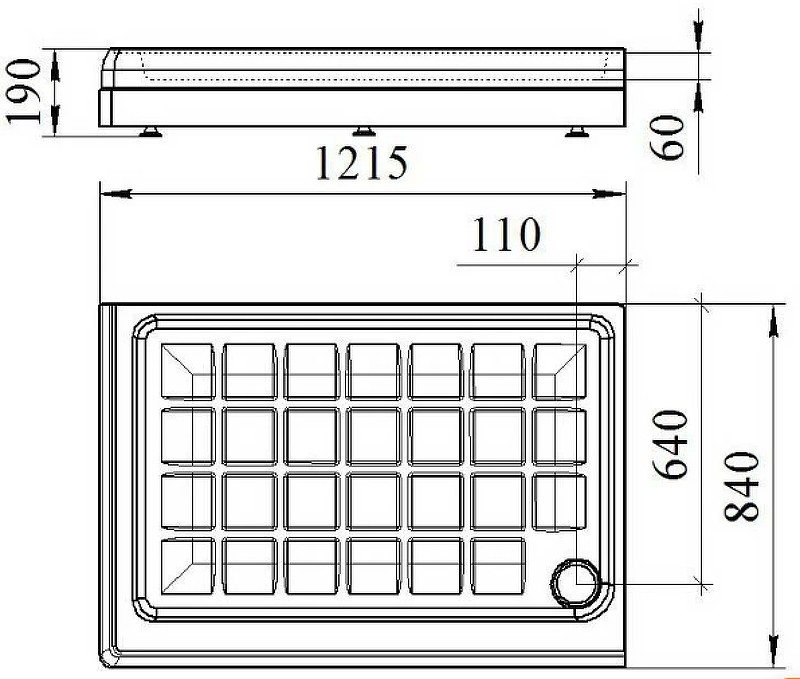 Акриловый поддон для душа Radomir Верчелли 121x84x19 R 1-11-0-2-0-012 Белый