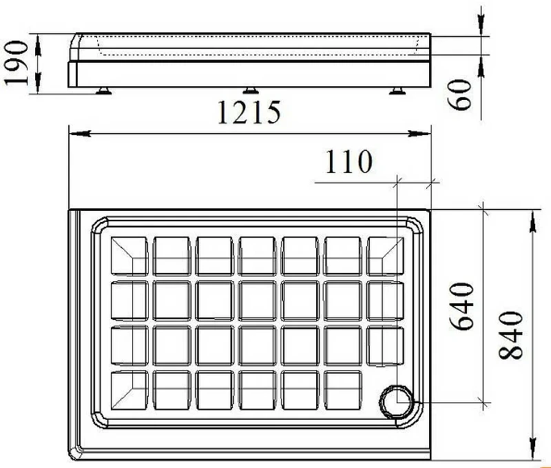 Акриловый поддон для душа Radomir Верчелли 121x84x19 R 1-11-0-2-0-012 Белый