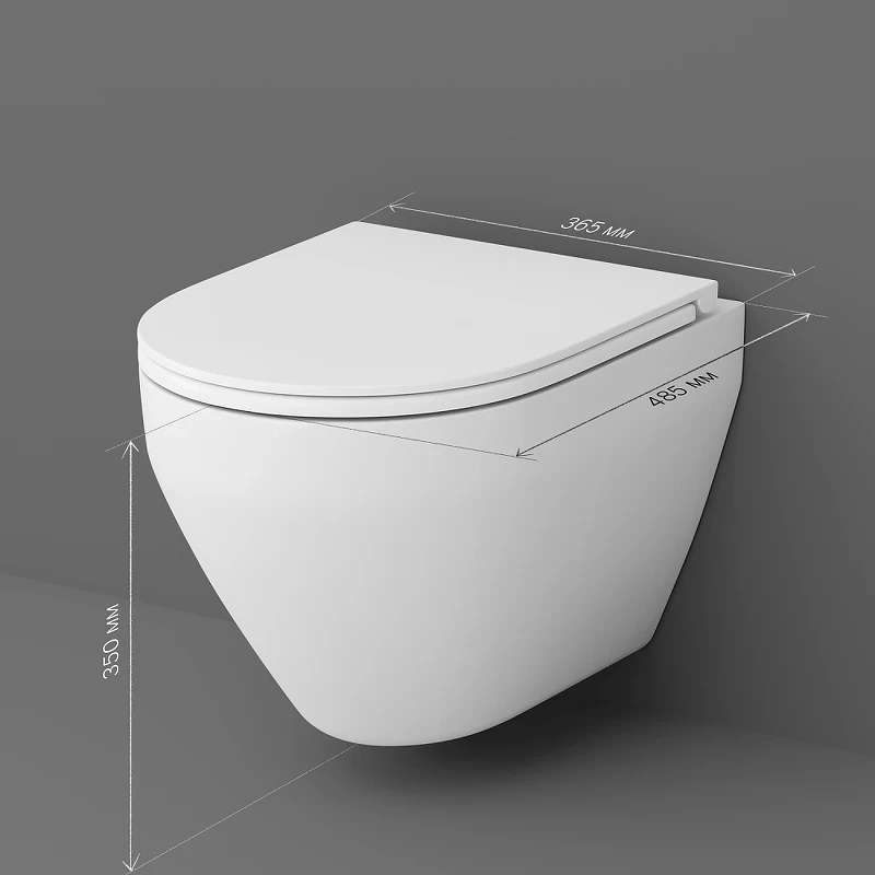 Унитаз AM.PM Spirit V2.0 C701700SC подвесной с сиденьем Микролифт фарфор подвесной