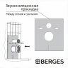 Комплект унитаза Ceramicanova Forma CN3009 с инсталляцией Berges Atom 410 040332 с сиденьем Микролифт и Черной матовой клавишей смыва фарфор подвесной