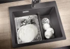 Кухонная мойка Blanco Pleon 6 Split 521690 Темная скала искусственный камень (литьевой мрамор) встраиваемый