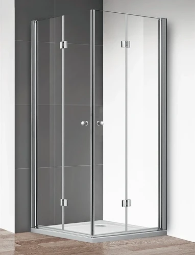 Душевой уголок Cezares Eco 80x80 ECO-O-AS-2-80-C-Cr профиль Хром стекло прозрачное