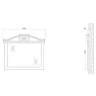 Зеркало BelBagno Primavera 99 BB45S/PBA Bianco Antico массив дерева, стекло