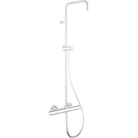 Душевая система Remer Elegance EQ32ASSDBO с термостатом Белая матовая латунь на стену