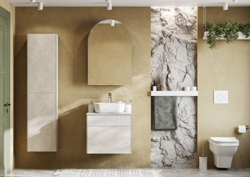 Зеркальный шкаф Aquaton Санта-Барбара 60 L 1A286402CB82L цвет Антрацит