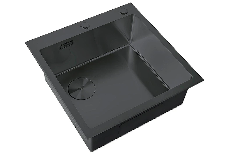 Кухонная мойка ZorG Lux Grafit 51 L LUX 5151-L GRAFIT цвет Графит