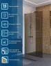 Душевая перегородка BelBagno Uno 100 UNO-L-1-TB-100-BR-Cr профиль Хром стекло тонированное