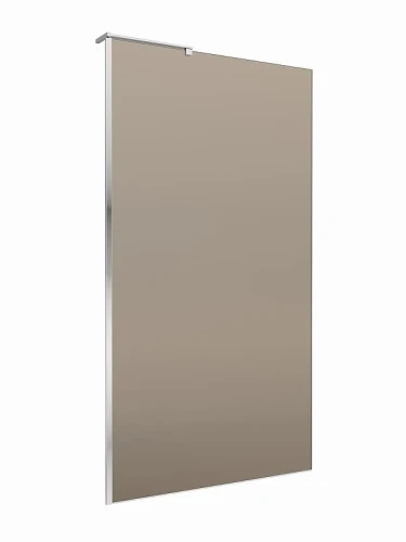 Душевая перегородка BelBagno Uno 100 UNO-L-1-TB-100-BR-Cr профиль Хром стекло тонированное