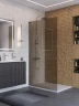 Душевая перегородка BelBagno Uno 100 UNO-L-1-TB-100-BR-Cr профиль Хром стекло тонированное