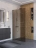 Душевая перегородка BelBagno Uno 100 UNO-L-1-TB-100-BR-Cr профиль Хром стекло тонированное