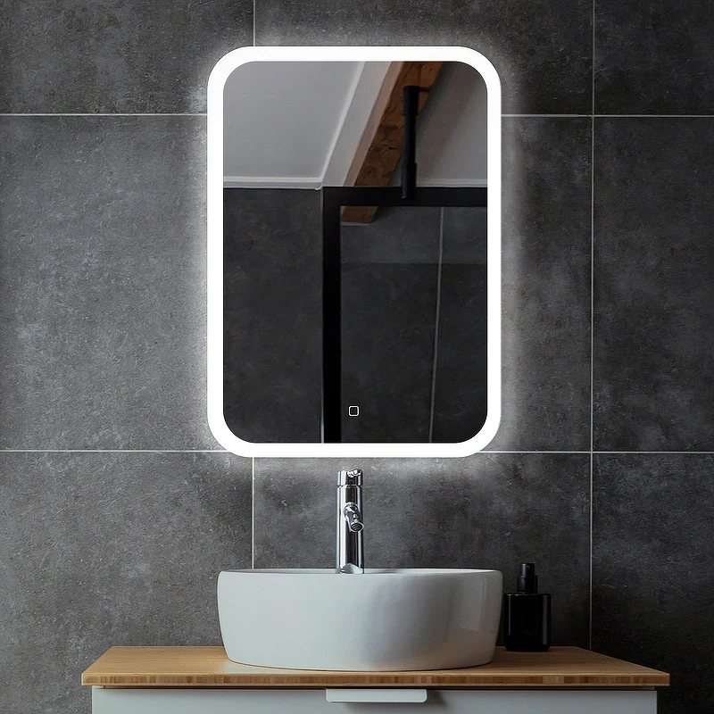 Зеркало Silver Mirrors Стив 50 LED-00002916 с подсветкой с сенсорным выключателем стекло
