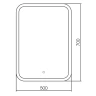 Зеркало Silver Mirrors Стив 50 LED-00002916 с подсветкой с сенсорным выключателем стекло