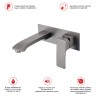 Смеситель для раковины Raglo R01.11.09 Графит матовый латунь встраиваемый