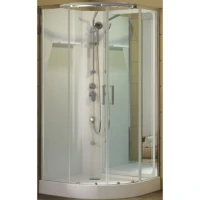 Душевая дверь для кабины Aquanet Passion R 2.0 №1/4 263871 профиль Серебро стекло прозрачное